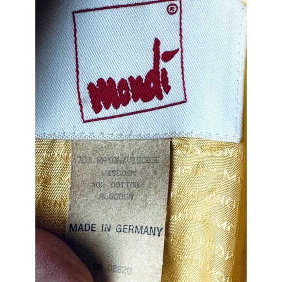 Mondi Yellow Short Sleeve Double Breasted Jacket Women's Size 46 - Picture 5 of 7